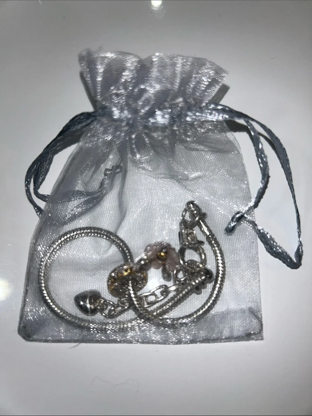 NWOT Gems En Vogue Palladium 18k Accent Gemstone Flower & Honey Bee Euro Charm